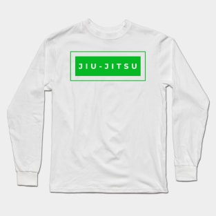 BJJ Jiu Jitsu Minimal Green Long Sleeve T-Shirt